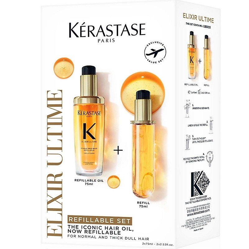 Elixir Ultime 山茶花護髮精油+替換裝套裝 - 75ml*2