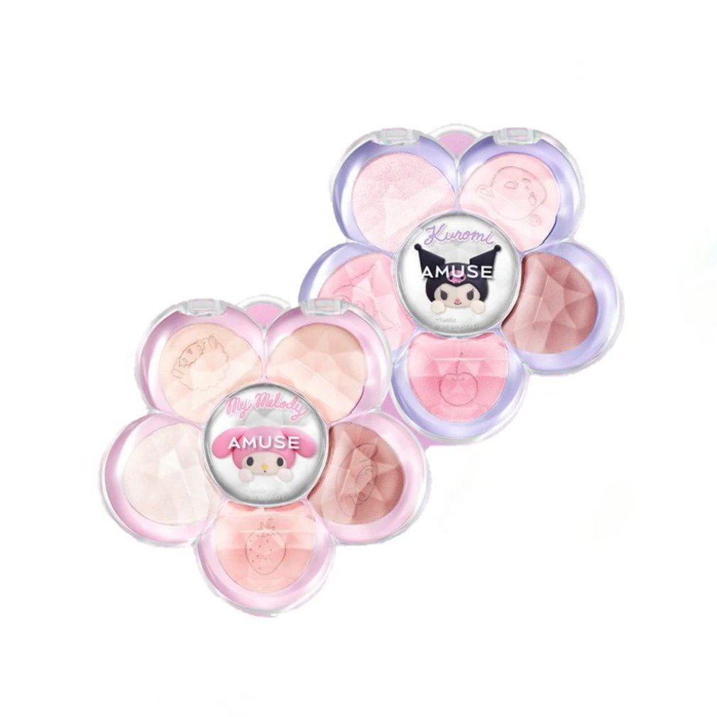 Amuse x My Melody & Kuromi 花漾眼影盤套裝(+吊飾、小卡) - Image 3
