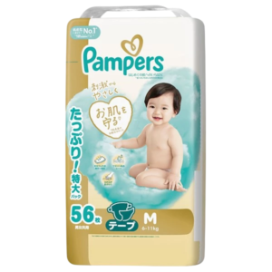 PAMPERS 幫寶適一級幫紙尿片 – 中碼 56片
