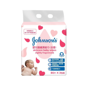JOHNSON'S 強生嬰兒護膚柔濕巾(補充裝) – 淡香 80片×3